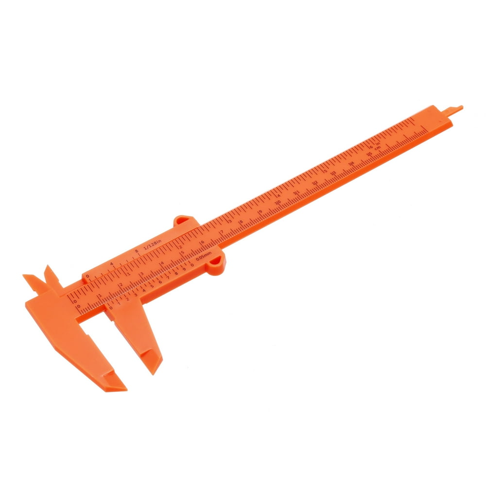 Uxcell 150mm 6 Inch Metric Plastic Vernier Caliper Orange