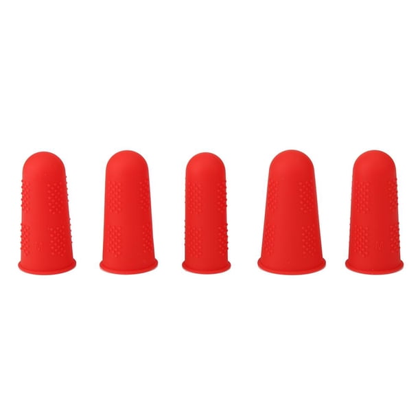 Antideslizante Pistola de pegamento caliente Tapas para dedos Funda de silicona para dedos Rojo 5 piezas Ehuebsd Libre de BPA
