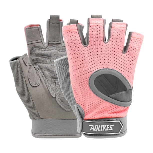 Guantes De Fitness Guantes de fitness para mujer Guantes de entrenamiento de medio dedo Accesorios deportivos (S rosa) Likrtyny Para Estrenar