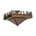 thumbnail image 3 of Meyda Tiffany 82111 Pine Lake 2 Light 20" Wide Flush Mount Ceiling Fixture - Copper, 3 of 4