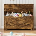 thumbnail image 6 of Yeshouse Modern Toy Storage Bench – 39.4" Large-Capacity Wooden Chest with Safety Hinges, Shoe & Blanket Organizer for Entryway, Bedroom, Living Room, 6 of 7