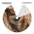 thumbnail image 2 of Pofeuu Vintage Shiba Inu Art Print Christmas Tree Skirt, Merry Christmas Skirt Xmas Tree Ornaments for Xmas Holiday Party Decorations-30", 2 of 7