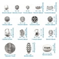 thumbnail image 2 of U8MO 80pcs Mixed Tibetan Silver Alloy Flat Round Beads Oval Metal Loose Spacer 7~18mm, 2 of 9
