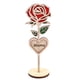 thumbnail image 2 of Xihbxyly Rosas de Madera, Diseño de Corazón Tallado, Símbolo de Amor Eterno, Regalo para El Día de La Madre, Romance Único, Decoración Del Hogar, Colgante Incluido, Tamaño 18 X 6,3 Cm, 2 of 7