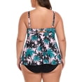 thumbnail image 6 of RELLECIGA Women's Swimsuit Set V Neck Tankini Top with High Waisted Full Coverage Bottom Two Piece Bathing Suit Plus Size XXXL, 6 of 8