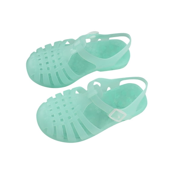 2-3 Years Jelly Sandal Ballet Flat for Little Girls, Toddler Shoes Baby Boys Girls Cute Candy Colors Hollow Out Non-slip Soft Sole Beach Roman Sandals Mint Green