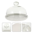 thumbnail image 2 of Ceramic Plate with Glass Lid White for Home Kitchen Use 1 Set 8.06x8.06x6.09in, 2 of 8