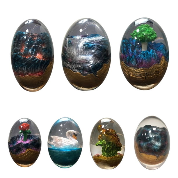 Transparent Starry Sky Series Dragon Egg Lava Dinosaur Egg Ornamental Collection Souvenir Sculpture Resin Dragon Christmas Gift5GERMANY He Qiyong unisex