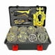 thumbnail image 1 of 8pc Beyblade Gold Takara Burst Set Spinning With Grip Launcher Portable Box, 1 of 2