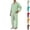 Mint Green, variant on HAJWOH Men's Comfortable Long Sleeve Button Pajama Set Soft Comfy Sleepwear Sleep Bottom