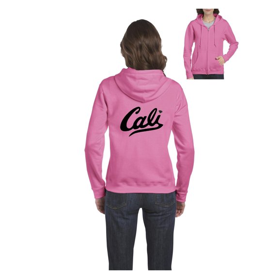 Womens California Cali Full-Zip Hooded Sweatshirt