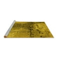 thumbnail image 2 of Ahgly Company Machine Washable Indoor Round Oriental Yellow Industrial Area Rugs, 6' Round, 2 of 4