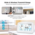 thumbnail image 2 of Mistaha Digital Weather Station Clock with Backlit Touch Screen, Temperature and Humidity Detection, Window Open Reminder, Max/Min Record - White ABS Material - Battery-free Delivery - 5003, 2 of 6
