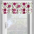 thumbnail image 2 of Ambesonne Pink and Green Window Valance, Circles Spots, 54" X 18", Dark Pink Green Black, 2 of 5