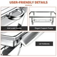 thumbnail image 6 of Jacgood 9QT 10 Pack Chafing Dishes for Buffet, Buffet Servers and Warmers for Events & Weddings, Indoors & Outdoors, 6 of 7