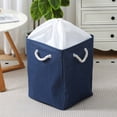 thumbnail image 1 of Oefntac Irregular Triangular Corner Foldable Storage Bucket Laundry Fabric Hamper with Handles Foldable Corner Home Basket Organizer 4 Colors, 1 of 7