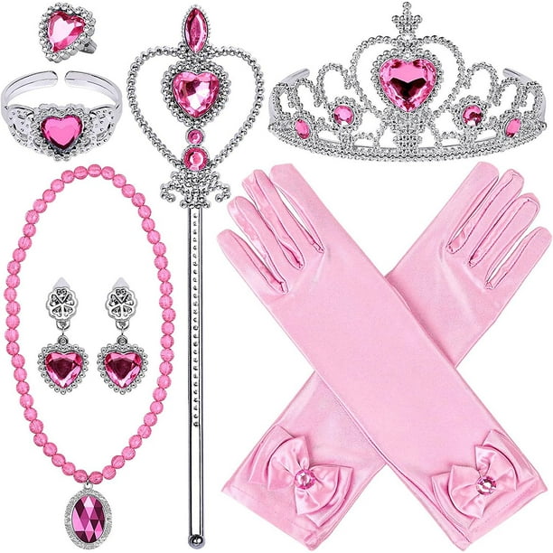 Accesorios de vestir de princesa 9 Uds. juguetes de joyeria de princesa juguetes para ninas accesorios de princesa corona varita magica TUNC Sencillez Walmart en linea