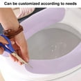 thumbnail image 3 of Bathroom Adhesive Toilet Cover Cushion 4 Washable, Reusable Winter Cushionpurple, 3 of 5