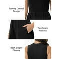thumbnail image 7 of Vine Women Jumpsuits One Piece Jumpsuits for Women Dressy Casual Outfits Sleeveless Mock Neck Wide Leg Jumpsuits With Pockets S-2XL, 7 of 7