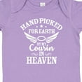 thumbnail image 4 of Inktastic Handpicked for Earth by My Cousin in Heaven with Angel Wings Boys or Girls Baby Bodysuit, 4 of 5