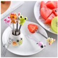 thumbnail image 5 of Fourchette à Fruits, Ensemble Mignon de 6 Fourchettes à Fruits avec Support en Acier Inoxydable pour Enfants Maison, 5 of 5