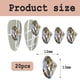 thumbnail image 2 of 20 piezas de diamantes de imitación para decoración de uñas, cristales de gemas con parte posterior plana 3D para diseño de uñas, joyas de diamantes de uñas de múltiples formas o manualidades de, 2 of 6