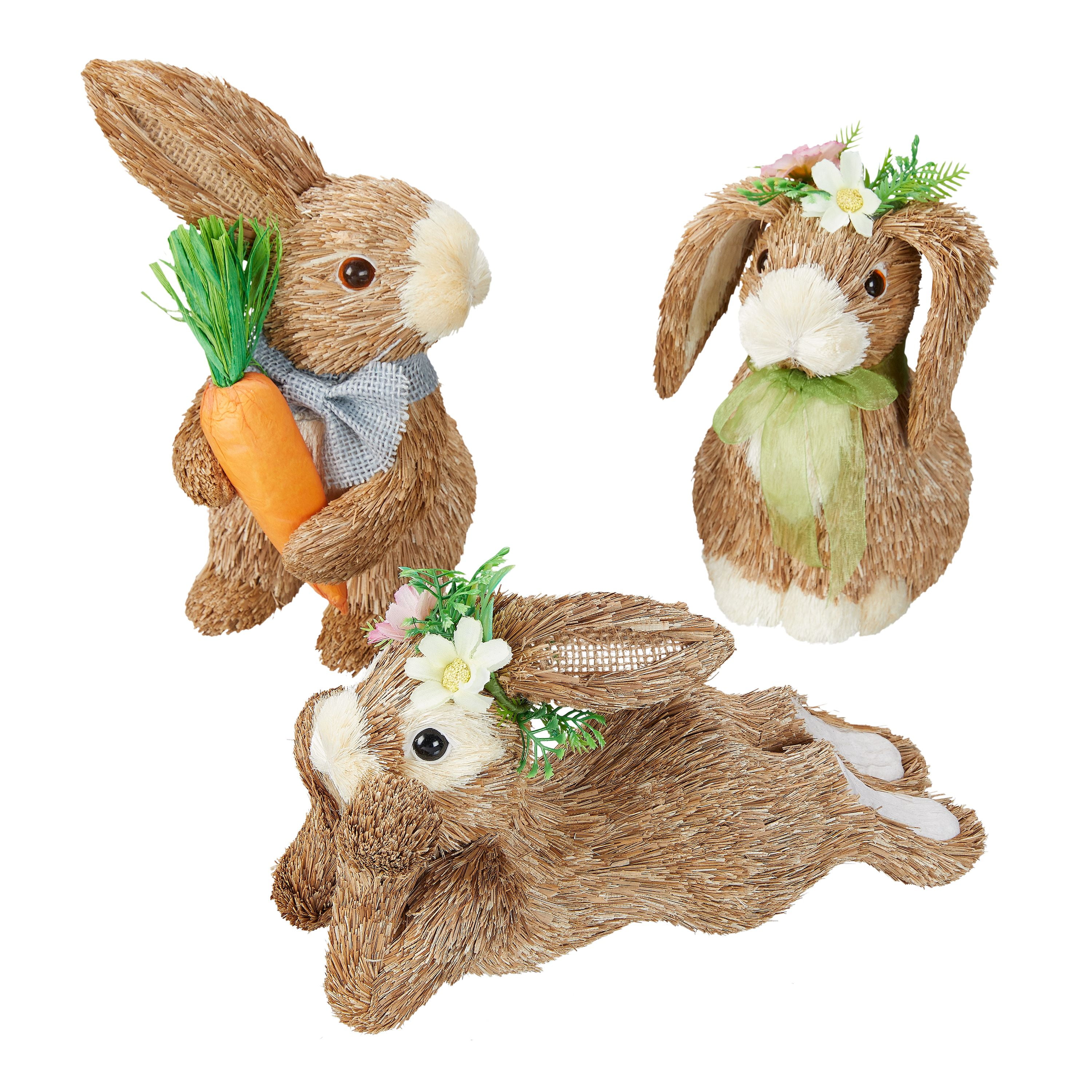 Way to Celebrate Easter Bunny Table Top Decor, Set of 3