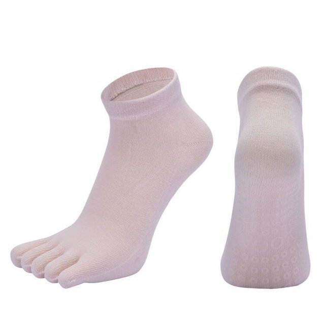 Calcetines de yoga de cinco dedos, calcetines de baile con todo incluido, calcetines deportivos de cinco dedos de algodón peinado para Pilates y fitness