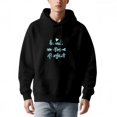 thumbnail image 2 of Men's Long Sleeve Hooded Pullover Sweatshirt - ' Be Real - Not Perfect ' Graphic with Heart Relaxed Fit Front Pocket Drawstrings, 2 of 7