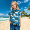thumbnail image 6 of OGLCCG Boys Hawaiian Shirt Tropical Short Sleeve Casual Button Down Tops for Youth Kids Summer Shirt with Pocket 2-15 Years, 6 of 7