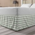 thumbnail image 1 of Geometric Bed Skirt, Abstract Ornamental Stars and Circles Shapes in Recurring Design, Elastic Bedskirt Dust Ruffle Wrap Around for Bedding Decor, 4 Sizes, Laurel Green Taupe White, by Ambesonne, 1 of 2