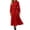 A101 Red, variant on Women's Nun Costume Long Sleeve Clergy Dress Maxi Length with Waist Tie and Collar for Halloween Cosplay Theatrical Roleplay Outfit Religious Habit Dress Up