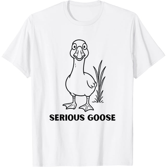 Serious Goose Funny Bird Humor Meme - Camiseta gráfica