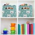 thumbnail image 6 of Storage Bins with Handle Fabric Organizer Basket Foldable Box 1 Pack White Bear Face and Paw 14.2x10.2x8.3, 6 of 8