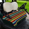 thumbnail image 2 of Golf Cart Seat Covers for 2 Seater,Colorful Stripes Microfiber Cart Seat Towel Blanket,Boho Minimalist Geometric Mexico Absorbent Breathable Non Slip Bench Seats Protector for Golf Course 51"x31", 2 of 9