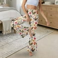 thumbnail image 5 of Xoenoiee Flared Leggings for Women Tummy Control Workout Leggings for Girls Butt Lifting Gym Yoga Leggings Slit Front Yoga Pants for Work, Casual, Workout, S, Rooster Pattern Daisy Lavender Flowers, 5 of 7