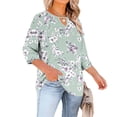 thumbnail image 4 of FDGIU Plus Size Tops for Women 3/4 Sleeve - Loose Fit Basic Tunic Tops Lady Clothes for Casual Everyday Wear, 4 of 6