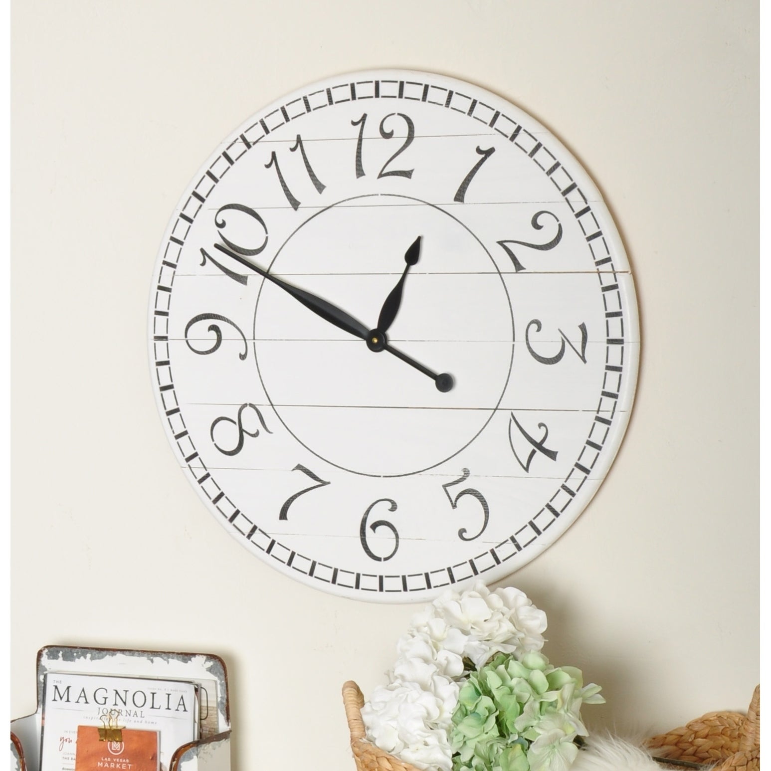 BrandtWorks Oversized Farmhouse Wall Clock
