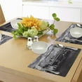 thumbnail image 4 of Ambesonne Scenery Place Mats Set of 4, NYC in Black and White, Standard Size, Grey, 4 of 6