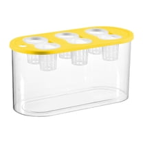 jicheng Hydroponic Grower Box Hydroponic System Planting Container 6 Holes Convenient Flower Arrangement Vase Box for Indoor Planting Yellow