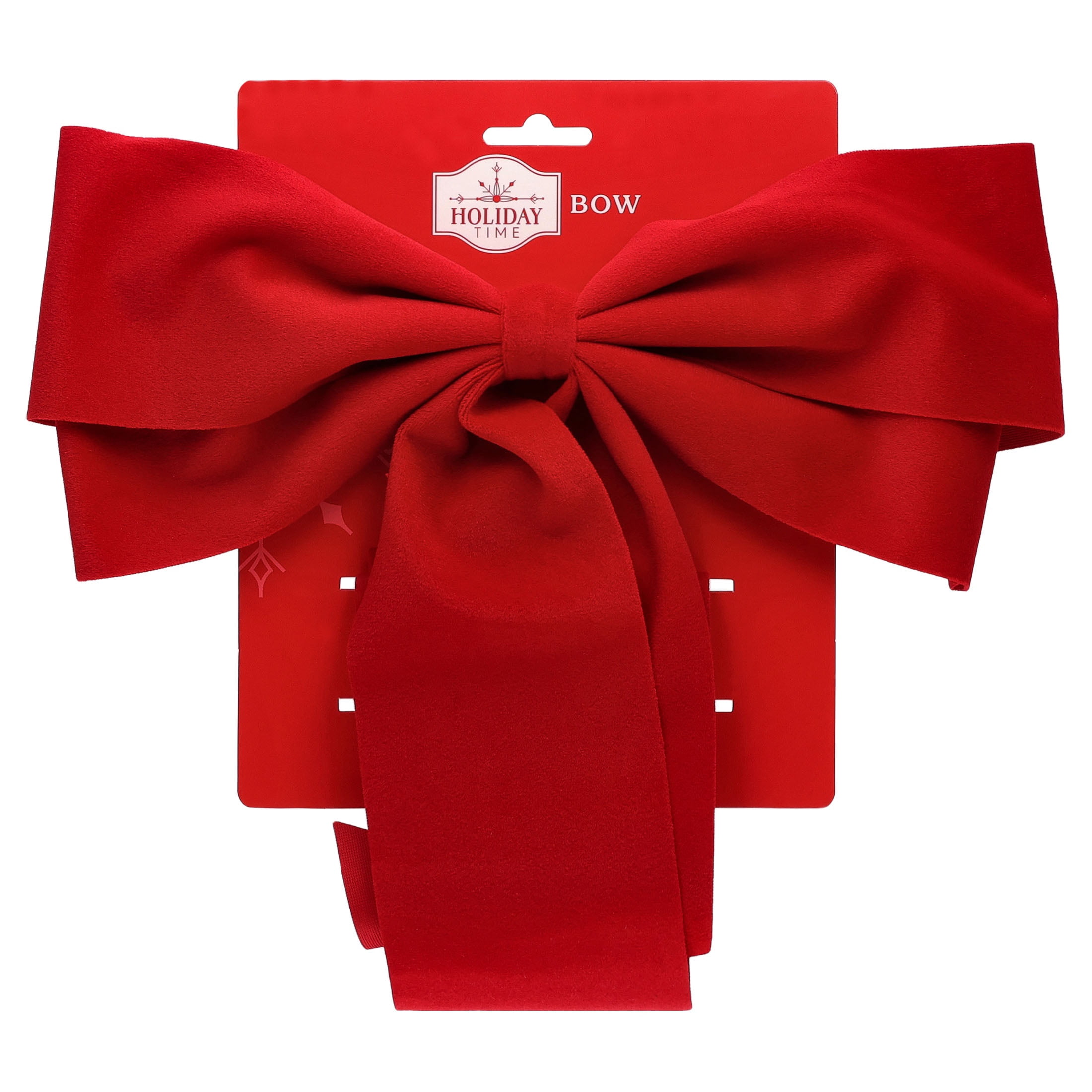 Red Velvet Decorative Christmas Bow, 40", by Holiday Time