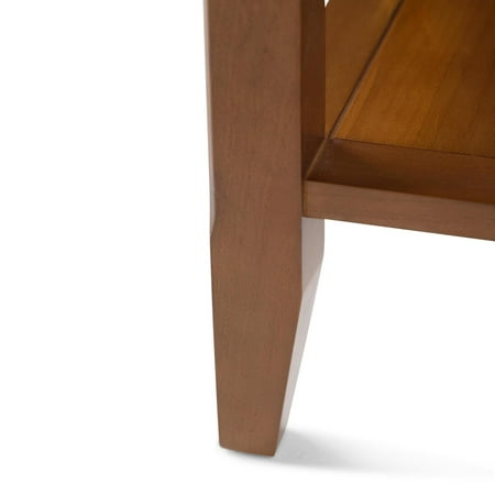 Simpli Home - Acadian Square Solid Wood End Table - Tobacco Brown
