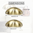 thumbnail image 6 of Uxcell 15 Piece Metal Alloy Bin Cup Pull 2.6" Hole Center Pull Handle Bronze Tone, High-Gloss, 6 of 7