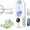 White, variant on 6-Speed Bladeless Electric Fan with Light, Portable Desktop Cooling Fan, Bladeless Desk Fan Small Quiet, 7-Color Night Light & Timer, USB Rechargeable for Personal Bedroom Home Office (Blue)