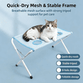 thumbnail image 6 of 2026 New Dog Grooming Stand Foldable Quick Dry Mesh | DO NOT let a dog mom see this, 8‑Hole Breathable Mesh Pet Grooming Bath Stand for Cat Dog Home Grooming Nail Clipping Bath Work Pink, 6 of 6