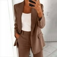 thumbnail image 5 of Enjoytime 2 Piece Sets for Women Solid Color Long Sleeve Button Down Blazer Long Pants Suit Set Business Casual Work Outfits Plus Size Womens Clothing, 5 of 8