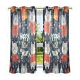 thumbnail image 2 of BZSMCE Window Curtain Panels Fashion Festive Feline Celebration Printed 63x42in/63x52in, 2 of 7