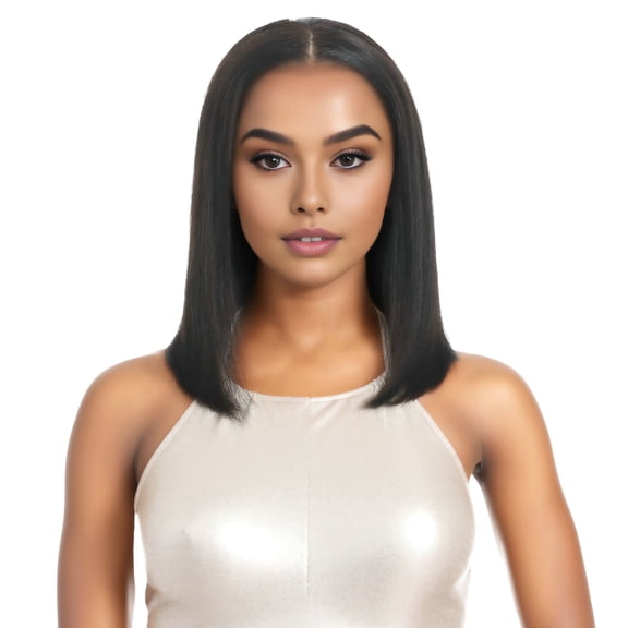 RYHAIR 12 inches 100% Human Hair 13x4 HD Lace Front Bob Wig with Pre Plucked Natural Hairline for Women