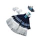 thumbnail image 4 of Vestido de princesa para muñeca BJD 1/6, disfraz para niñas pequeñas, vestido de fiesta de cosplay azul, 4 of 8