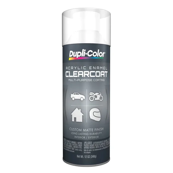 Duplicolor PAE115 Premium Acrylic Enamel Spray Paint - Matte Clear, 12 oz